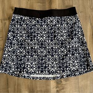 RipSkirt Hawaii Wrap‎ Skirt Women Small Navy White Printed Beach Adjustable